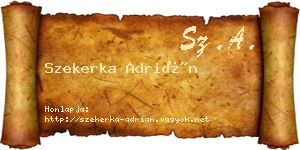 Szekerka Adrián névjegykártya
